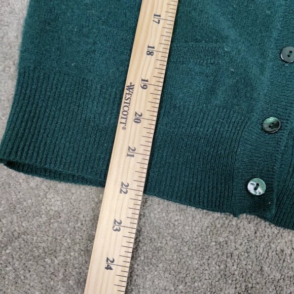 Zara Knit Women's Button Down 100% Cashmere Cardigan in Green Size Small - Picture 6 of 6